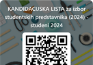 Biranje predstavnika/predstavnice studenata i studentica u Stručnom vijeću Odjela za ekologiju, agronomiju i akvakulturu